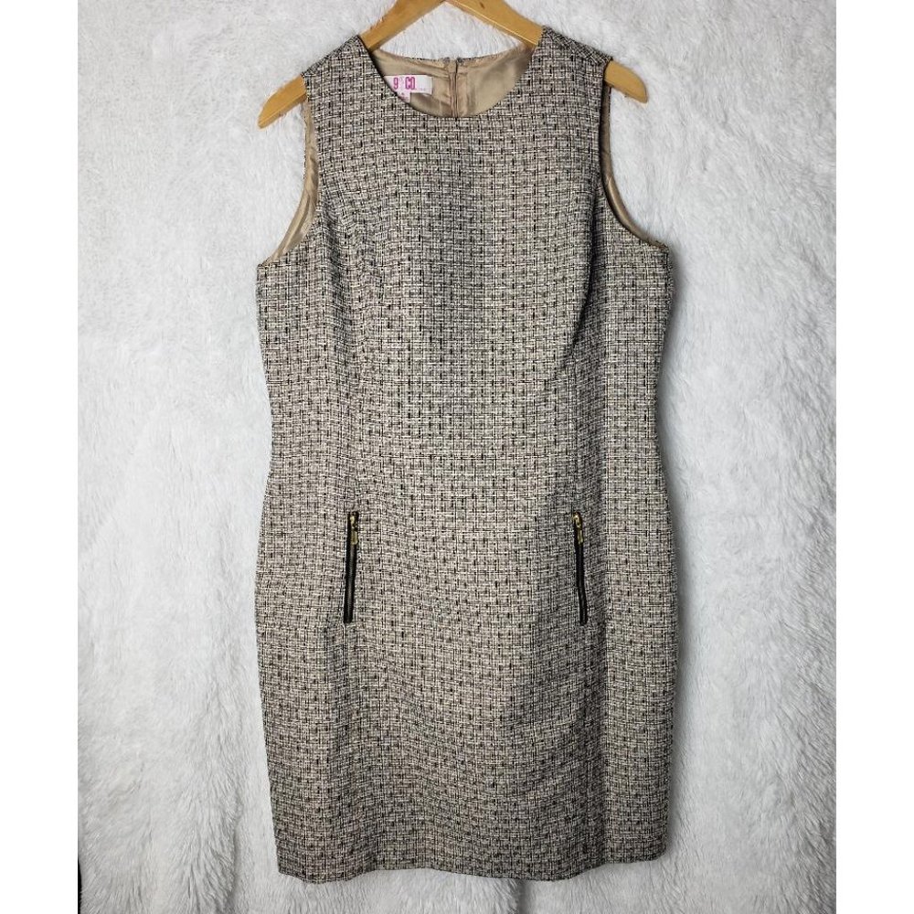 9 & CO Tweed Mid-length work/office dress Size 16